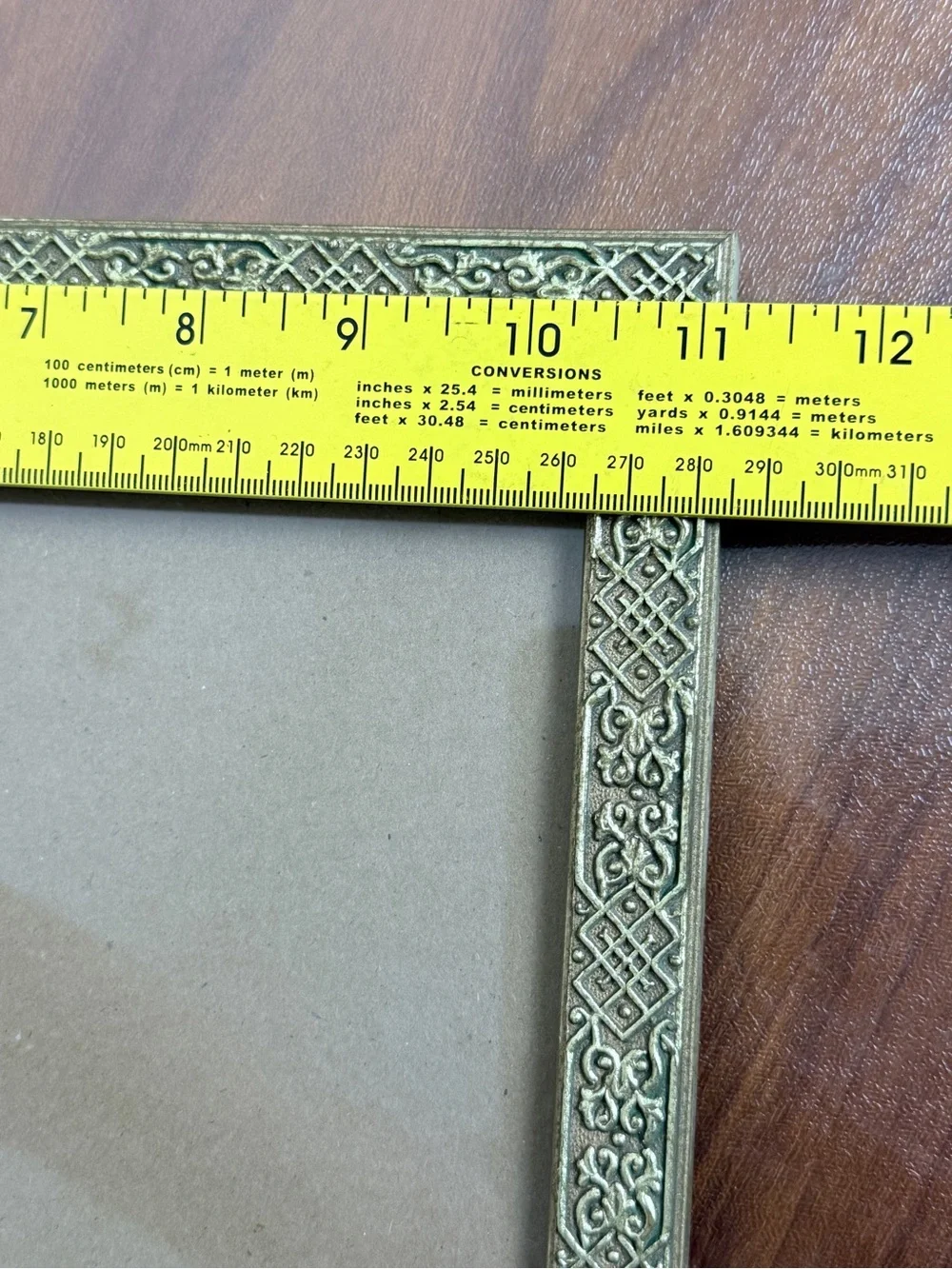 Vintage 70s Ornate Gold 8x10 Tabletop Picture Frame